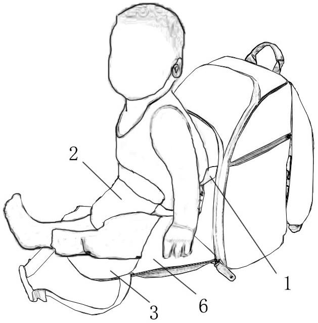 一种带婴儿坐垫的背包的制作方法