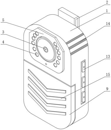 一种可拆卸电池的5G高清智能警用执法记录仪的制作方法