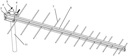 一种天线安装结构和对数周期天线的制作方法