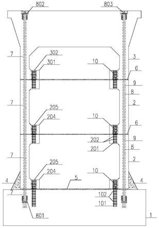 适用于带横隔板的预制拼装空心桥墩的制作方法