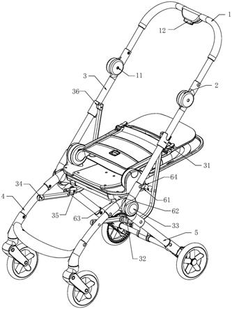 折叠婴儿车的车架和婴儿车的制作方法