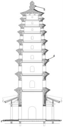 密檐式唐塔古建结构及建造方法与流程