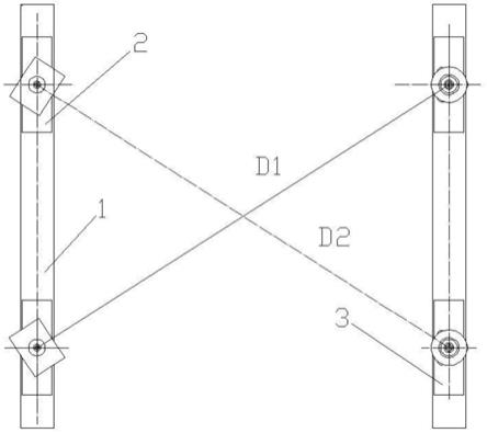 一种桥式起重机箱形结构桥架对角线偏差的测量方法与流程