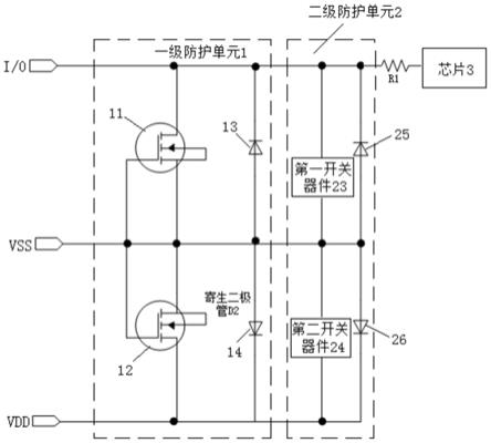 一种芯片静电防护电路的制作方法