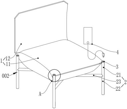 一种携带硬件接口的家具支撑结构、家具和椅子的制作方法