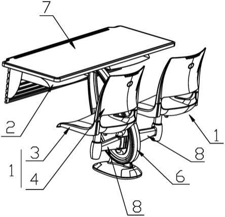 一体式多功能课桌椅的制作方法