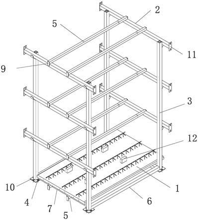 一种水平预制构件简易固定堆放架的制作方法