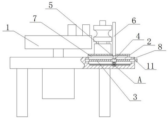 一种用于制造起重机组装用龙门爬梯的钢筋折弯机的制作方法