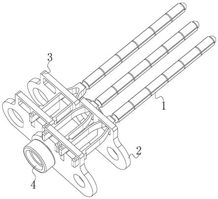 一种用于双钢带连续平压机的具有排气通道的穿针结构的制作方法