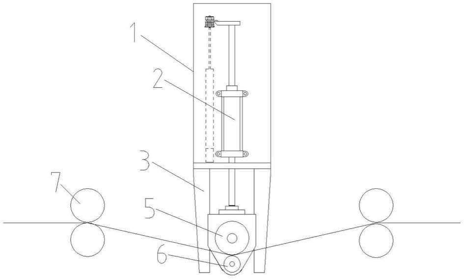 一种金属线材生产线中冷轧机用的缓冲装置的制作方法