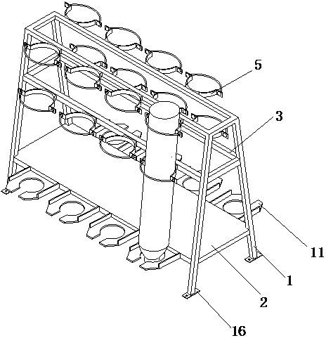 一种气瓶放置架的制作方法