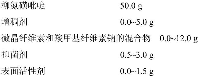 一种结肠靶向的柳氮磺吡啶口服混悬剂及其制备方法与流程