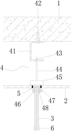 一种挡烟垂壁板于吊顶板下方安装节点结构的制作方法