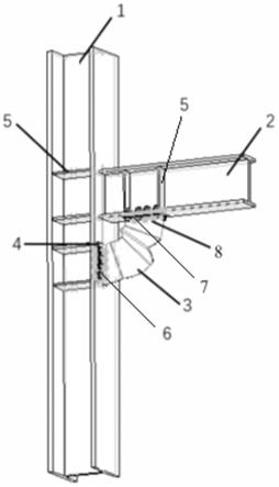 一种抗连续倒塌的钢结构组合节点的制作方法