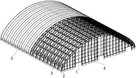 一种模块化装配式空间管桁架骨架膜结构系统的制作方法