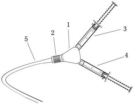 一种双自锁注射器共腔单向注射装置的制作方法