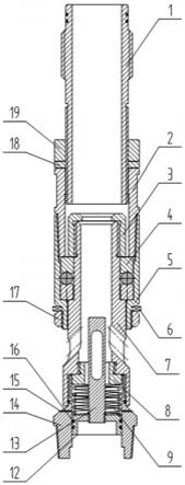 水平井密闭取心用分流悬挂装置的制作方法