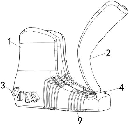 一种轮滑鞋的一体式伸缩内套的制作方法