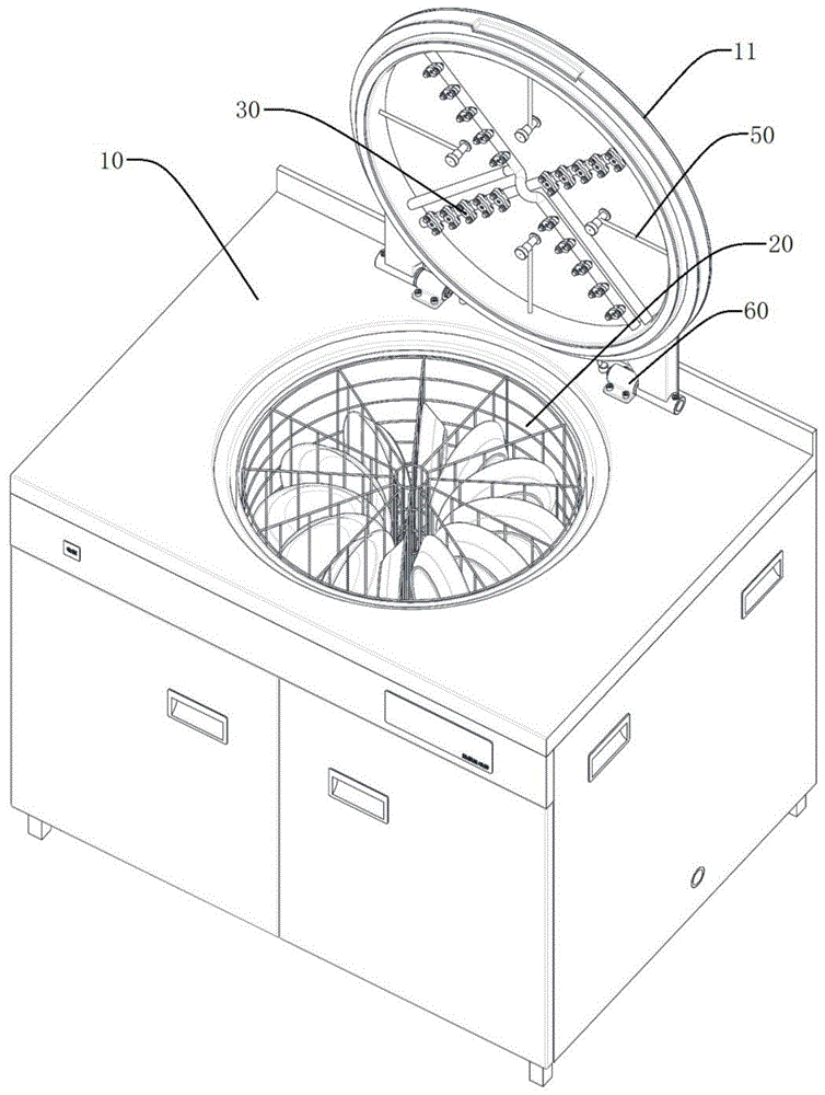 碗篮转动式洗碗机的制作方法