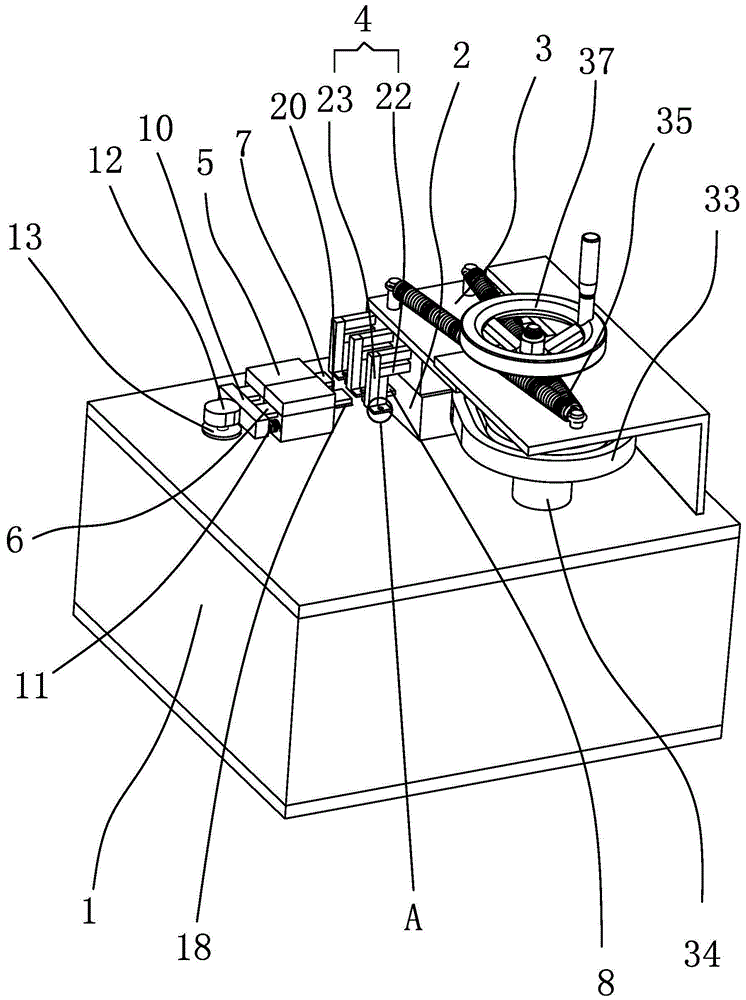 一种电子元件折脚装置的剪脚成型结构的制作方法