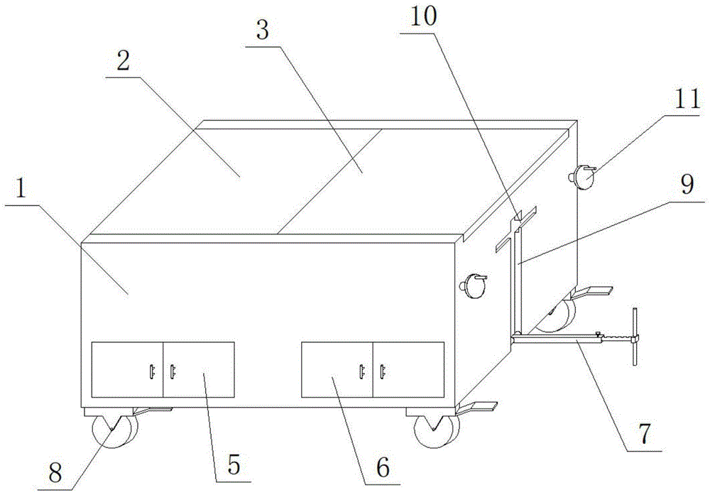 一种方便收放的摆摊车厢的制作方法