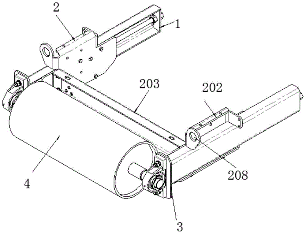 一种环保型免焊接皮带机的模块化张紧装置的制作方法