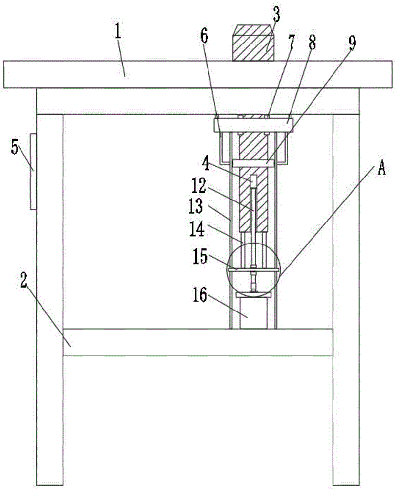一种立式单轴木工铣床的主轴升降装置的制作方法