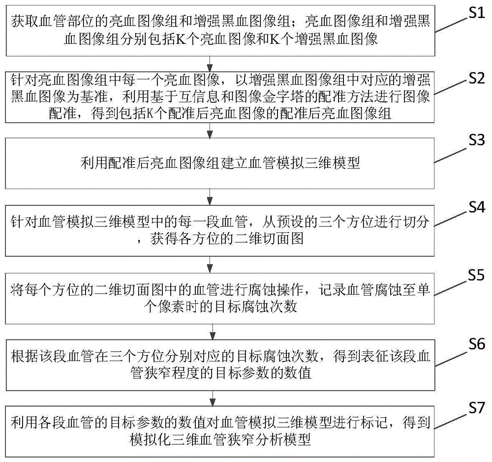 一种模拟化三维血管狭窄分析模型的建立方法与流程