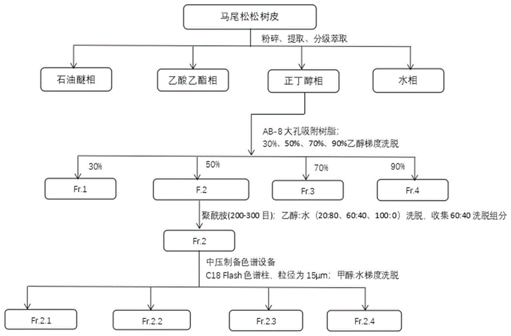 一种马尾松树皮提取物及其制备方法和应用与流程