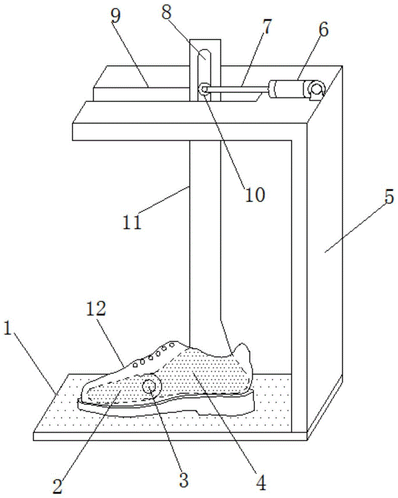 一种保龄球鞋生产用弯曲寿命测试装置的制作方法