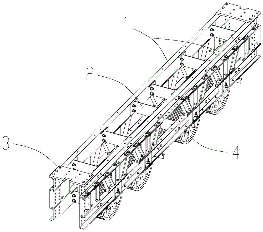 一种超大载重电梯的桁架式上梁的制作方法