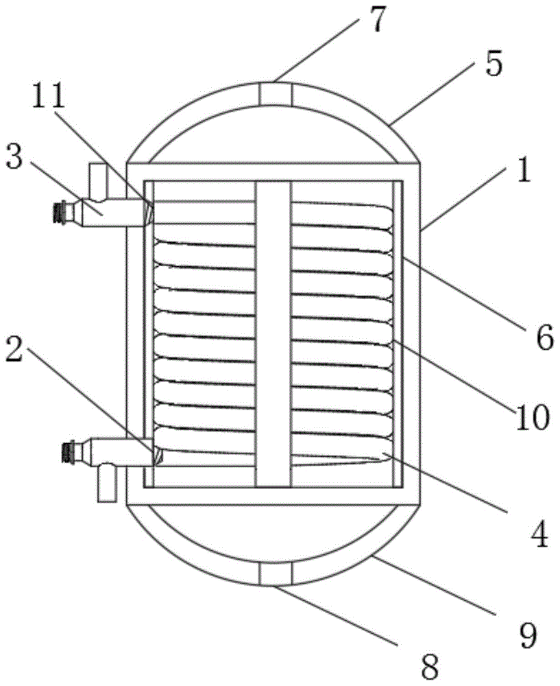 一种柔性导流双螺旋套管式换热器的制作方法