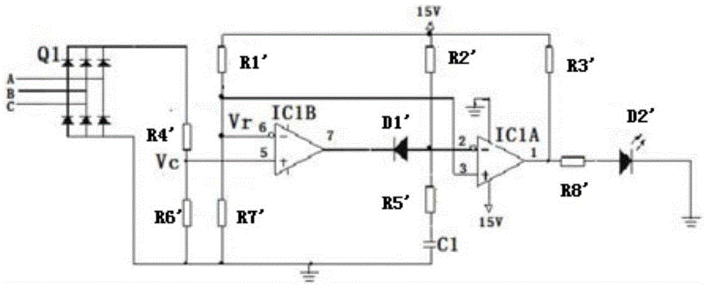 三相交流电缺相检测电路及其检测方法与流程