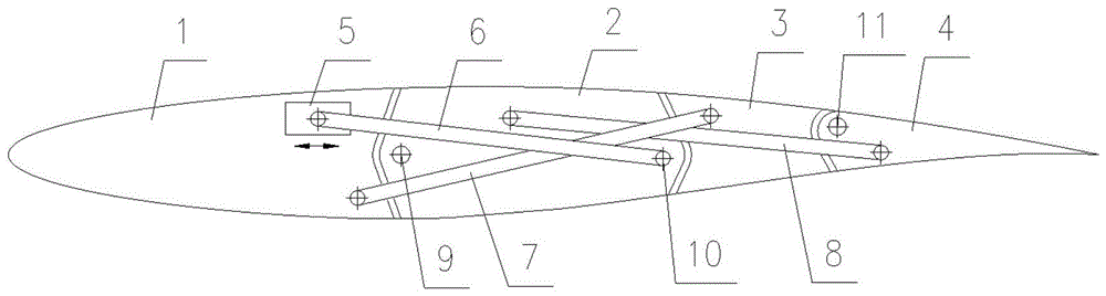 一种基于连杆驱动弯度可变的变形机翼的制作方法