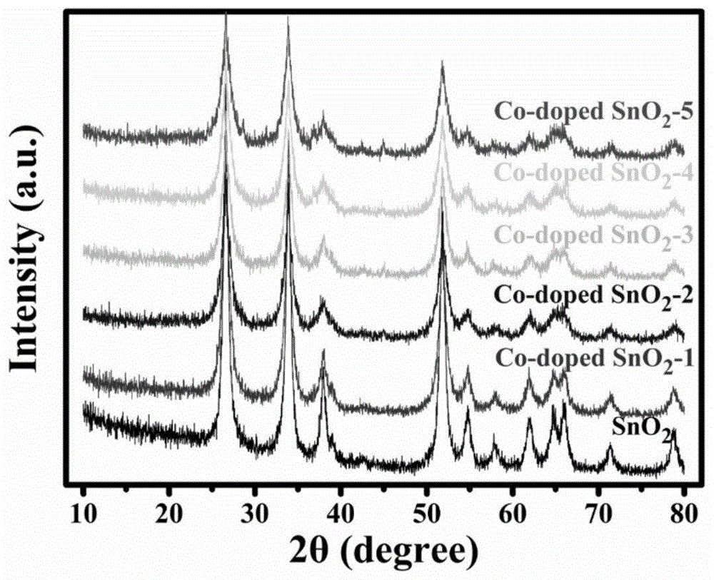 钴掺杂改性的二氧化锡催化剂、制备方法及其应用与流程