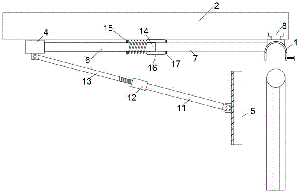 一种用于学生宿舍床支架固定桌子的制作方法