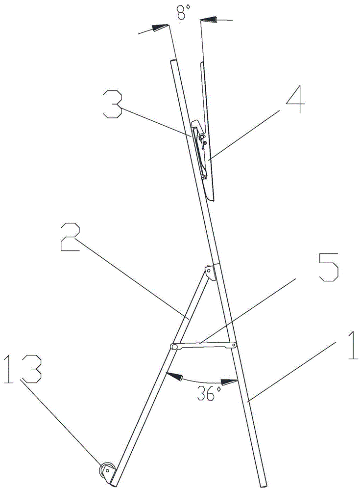 一种折叠式电视机立架结构的制作方法