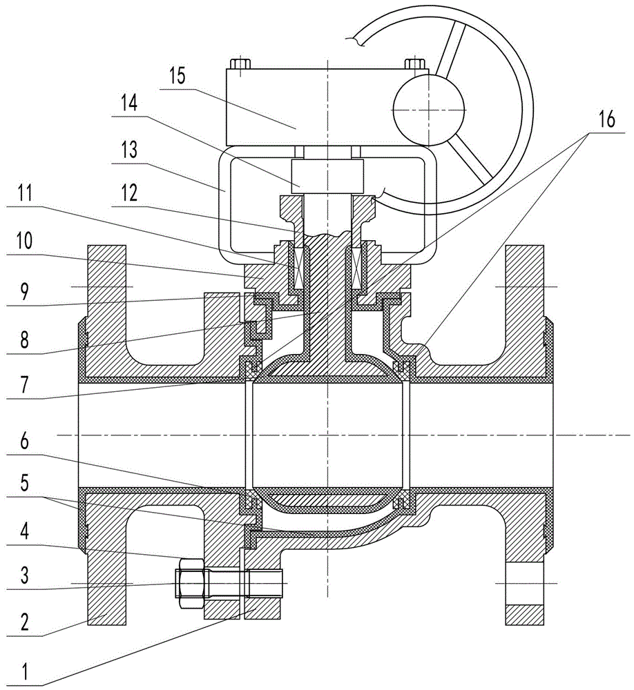 衬氟球阀的制作方法