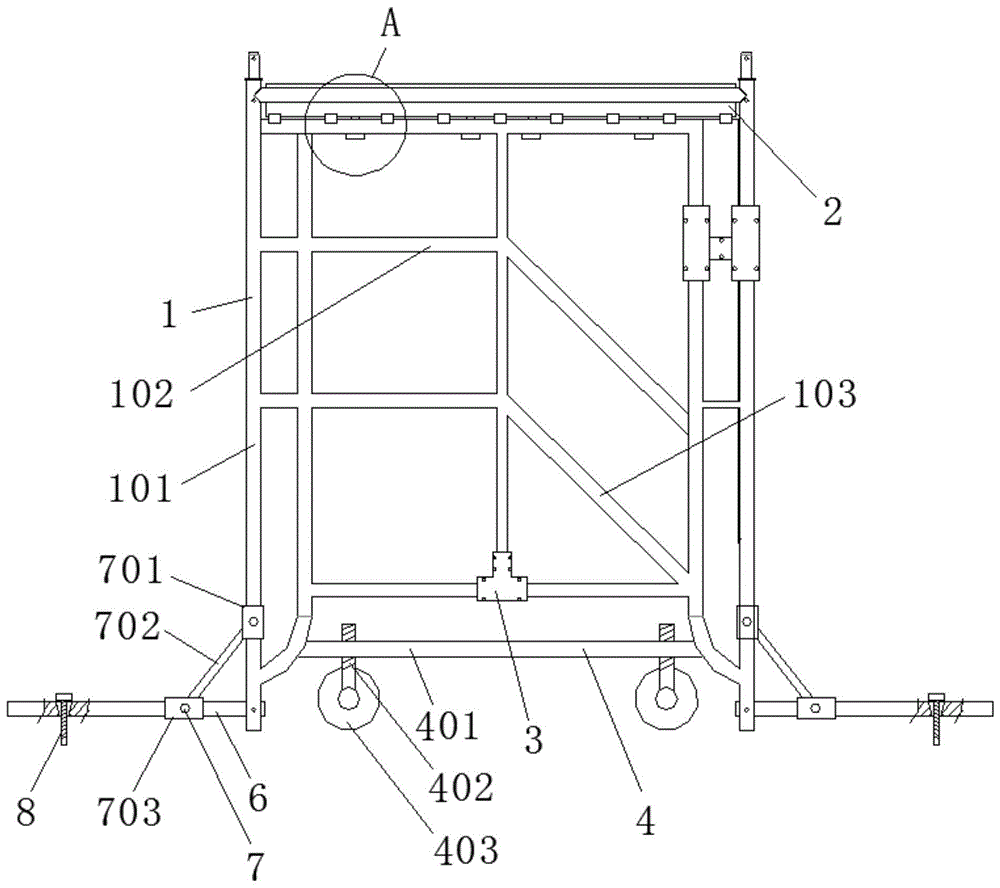 一种带有安全结构的建筑脚手架的制作方法