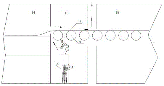 一种阻隔过渡辊台下气体流动的装置的制作方法