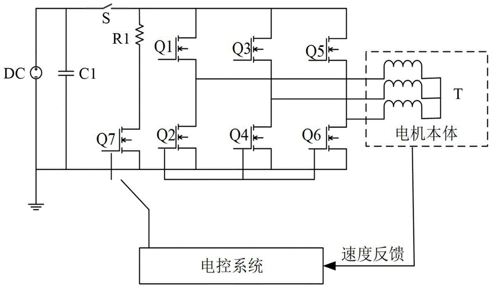 一种电机电磁刹车的控制电路的制作方法