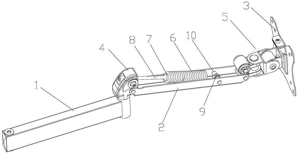 一种显示器支架弹簧活动臂结构的制作方法