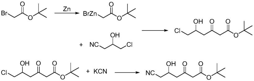 一种3-氧代-5-羟基-6-氰基己酸叔丁酯的合成方法与流程