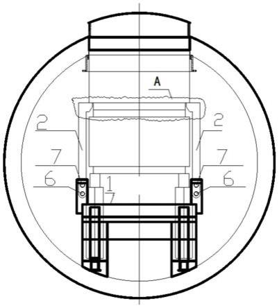 隧道内垂直顶升管节连接防坠F型支撑装置的制作方法