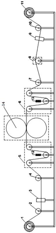 聚四氟乙烯复合材料压延用两辊压延机收放卷机构的制作方法