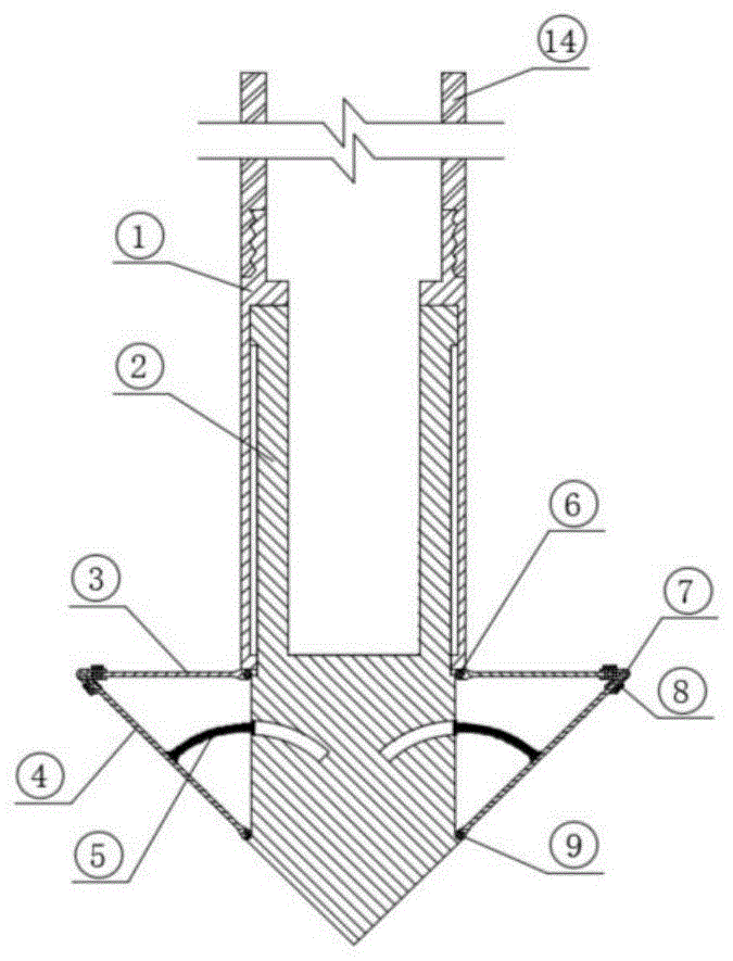 用于沼气静压排放的伸缩式可回收锥头装置的制作方法