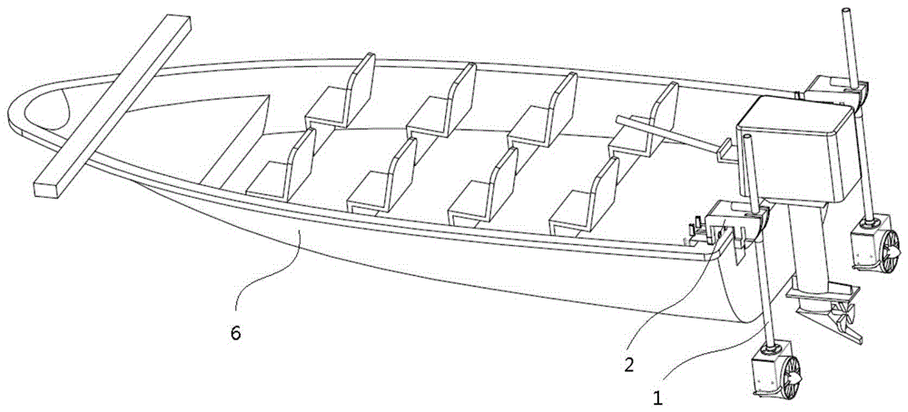 一种船头或船尾辅助转向或锚定推动装置的制作方法
