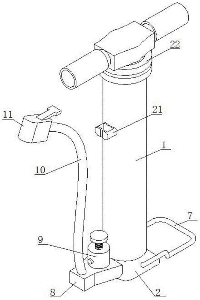 一种自行车用防爆胎打气筒的制作方法