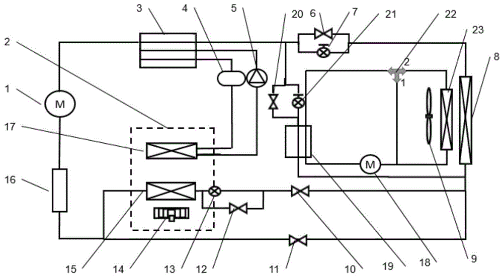 一种带余热回收器的汽车热泵空调系统的制作方法