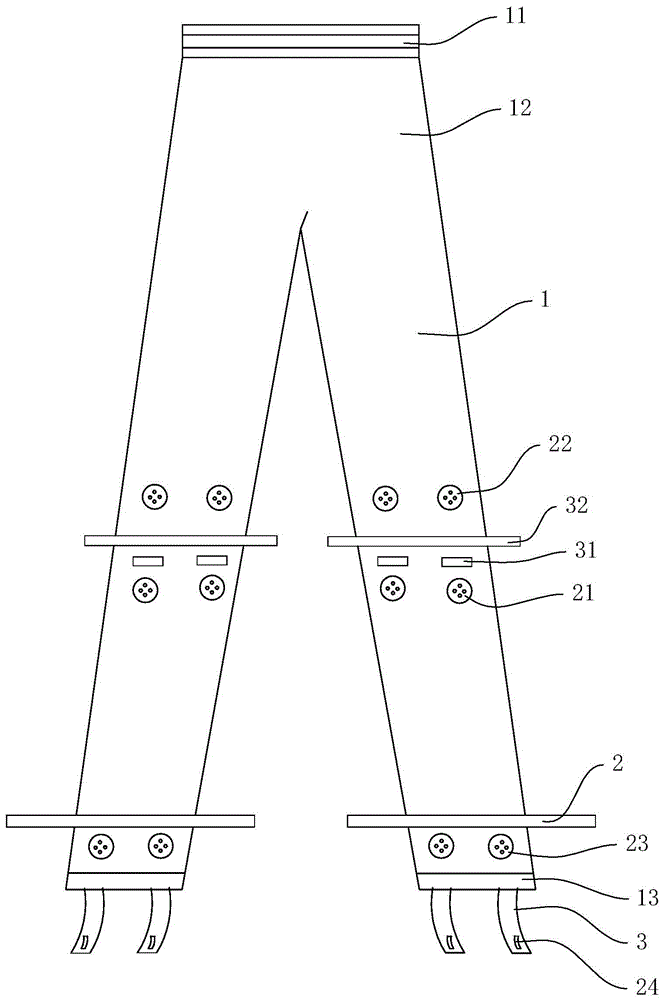 一种长短自调休闲裤的制作方法